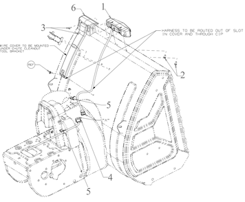 Led Light Bar Diagram and Parts List for 2X30-INCHMAX (31AH8JVSB10)(2023) Cub Cadet Snow Blower